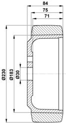 230x65/75-30 Koło Napędowe Yale / Hyster