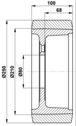 250x100-80 Koło napędowe Still 4493241,0009903813