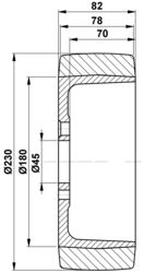 230x78/82-45 Koło napędowe Jungheinrich 50460100