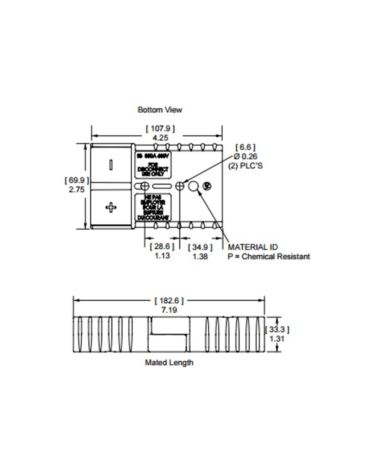 SB350 24V Wtyczka czerwona 107mm2