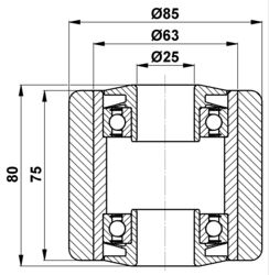 85x75/80-25 Rolka PT+ 27631320