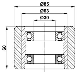 85x60/61-17 Rolka Vulkollan 8190118 Still