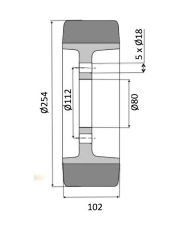 254x102-80 Koło Napędowe Linde 0039902311