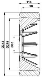 343X114-90 Koło Jungheinrich 50262633