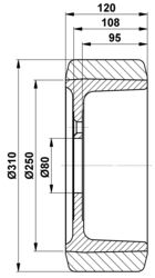 310x105/120-80 Koło  BT RR Reflex 220400, 151991