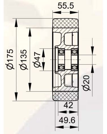 170x56-20 Koło Guma Paleciaki BT Toyota 160432