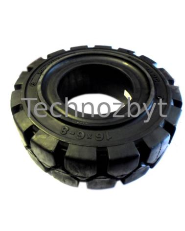 16x6-8 Opona Pełna  Czarna Quick