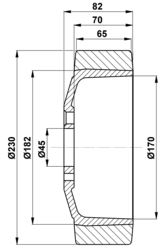 230x65-45 Koło Jungheinrich PT 50460101 50020215