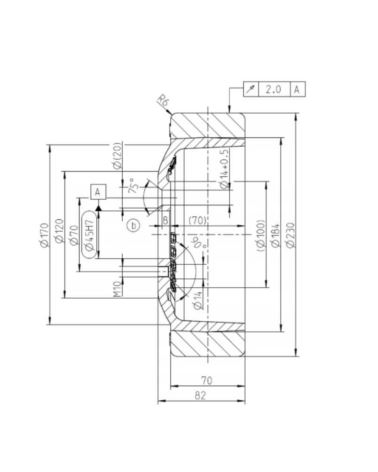 230x65-45 Koło (GUMA) Jungheinrich 50460101
