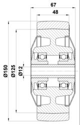 150x50/65-12 Koło Podporowe Linde 0039903515