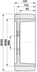 350x127-80 Koło napędowe BT220403