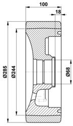 285x100 Koło Vulkollan STELLANA® LINDE 0029903807