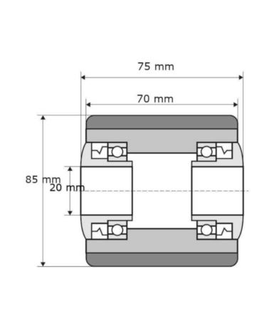 85x70/75-20 Rolka EP RPL201H KPL201H