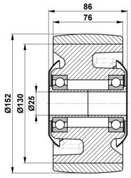 150x81-25 Koło Vulkollan BT 7509579 210545