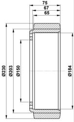 230x65/75-150 Koło napędowe 51601141 51535381