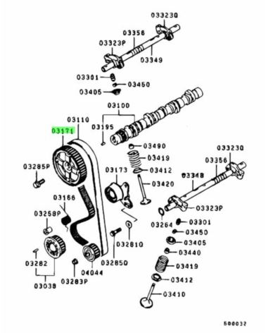 Zębatka Paska Rozrządu Mitsubishi MD120379
