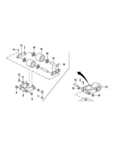 Widelec tandem kompletny EP EPL154