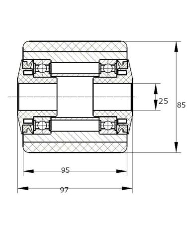 85x95/97-25 Rolka BT Toyota 253072 7509449 7521498