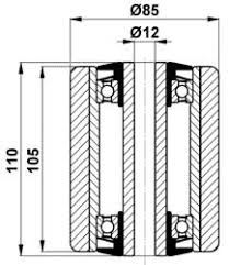 85x105/110-12 Rolka Linde 0039933604 0039933649