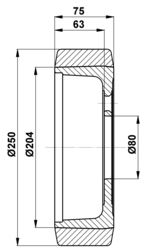 250x65/75-80 Koło Napędowe Crown 802846