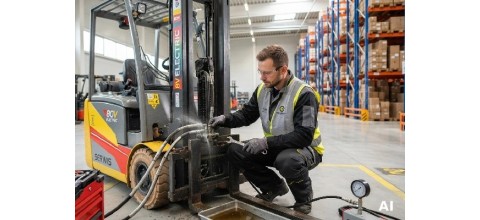 Układ hydrauliczny w wózku widłowym - budowa, działanie i awarie